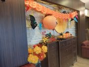 母のいる施設のハロウィンの可愛い飾りつけ。