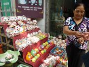 商売熱心な陶器屋のおばさん