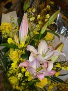 頂いたお花。お花大好き。母にも見せたい。